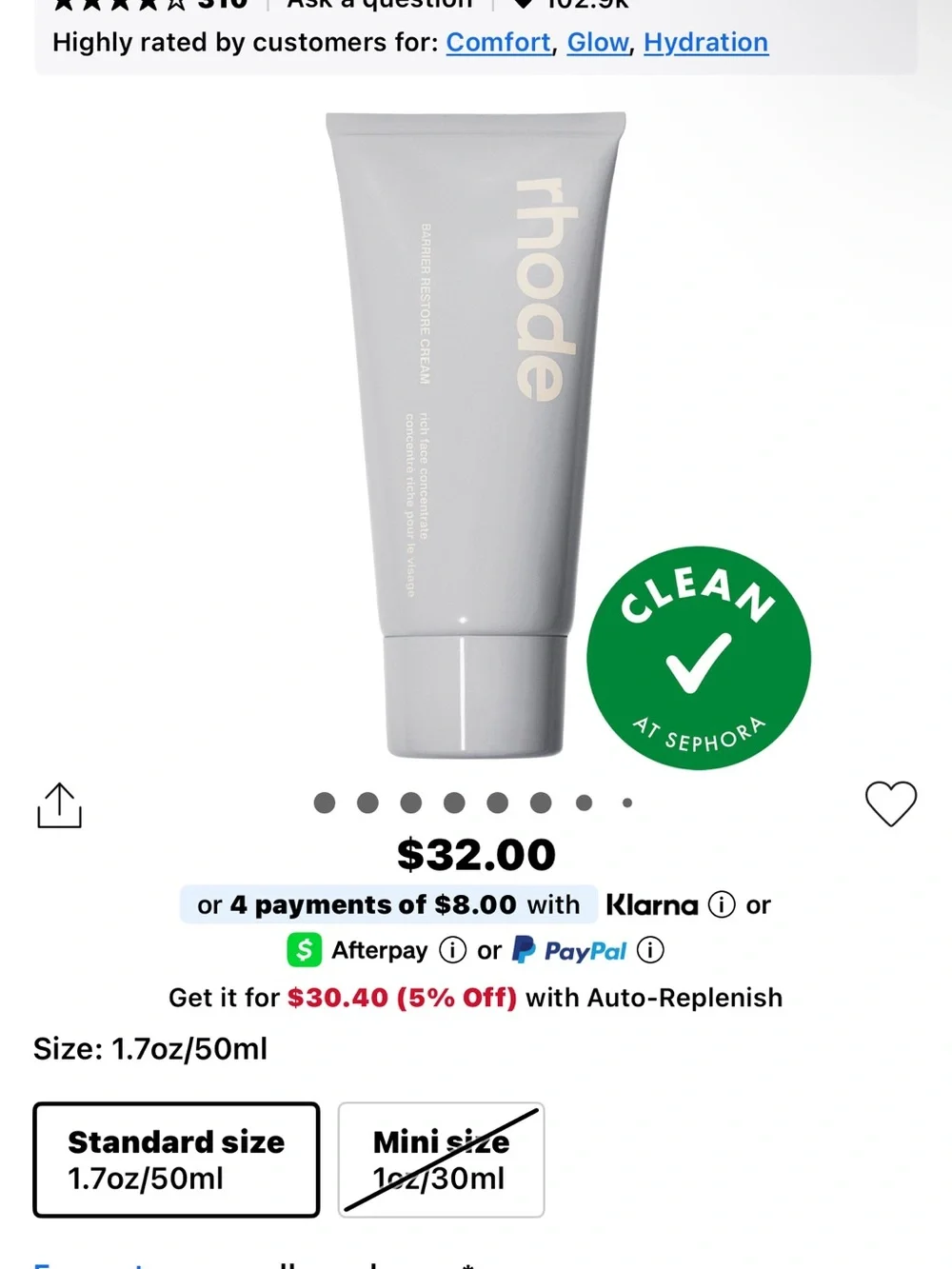 RHODE Barrier Restore Cream - Gray
